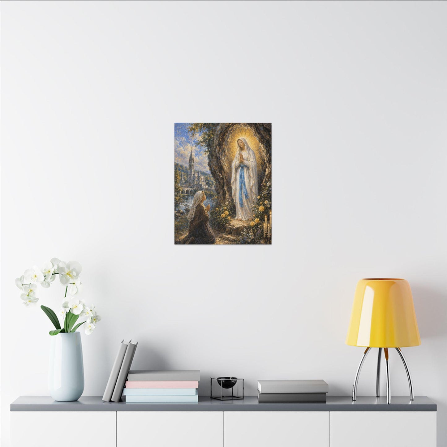 Our Lady of Lourdes Canvas Print, St. Bernadette Grotto