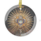 Catholic Christmas Ornament, Sacred Heart of Jesus, Monstrance Glass Ornament, Gift for Mom Grandma, Eucharistic Adoration Gift, Catholic