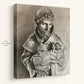 Saint Francis with Lamb canvas print — additional product photo