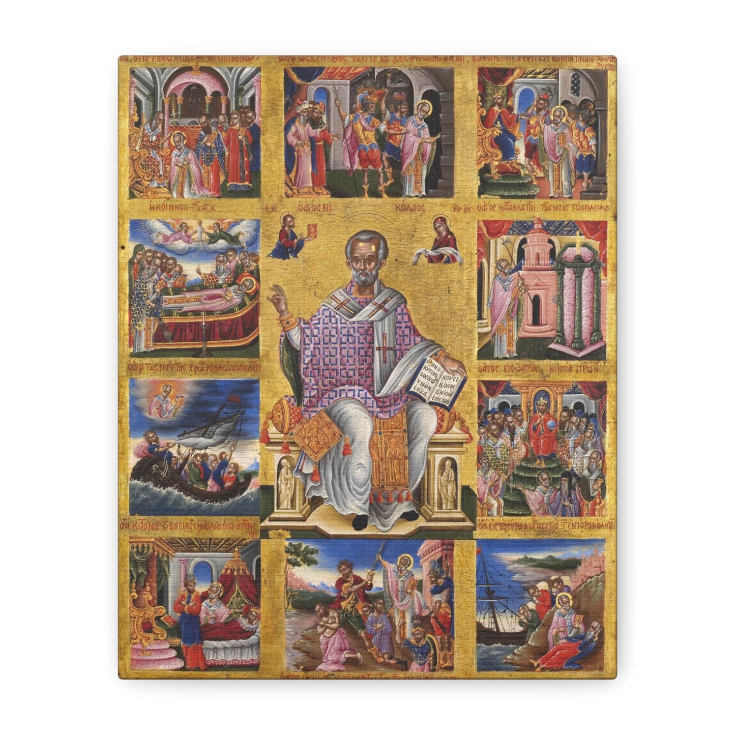 Saint Nicholas by Poulakis canvas print — Catholic gift from Glory Be Gifts