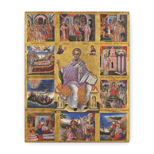 Saint Nicholas by Poulakis canvas print — Catholic gift from Glory Be Gifts
