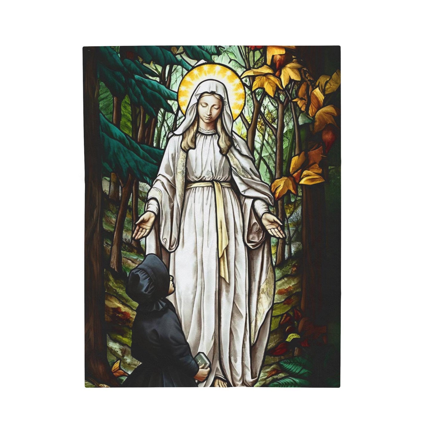 Our Lady of Champion Catholic Velveteen Blanket