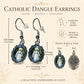 Catholic saint medal earrings — additional product photo