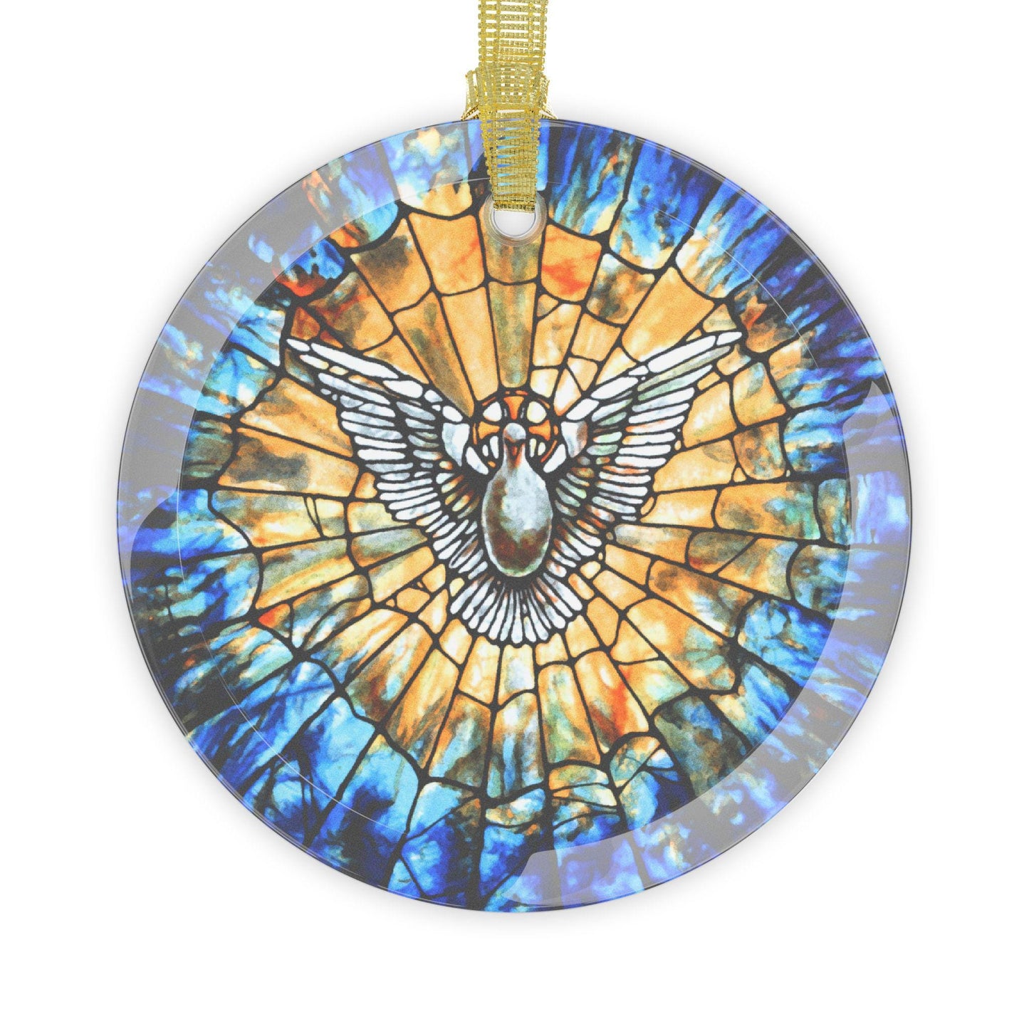 Holy Spirit Stained Glass Christmas Ornament