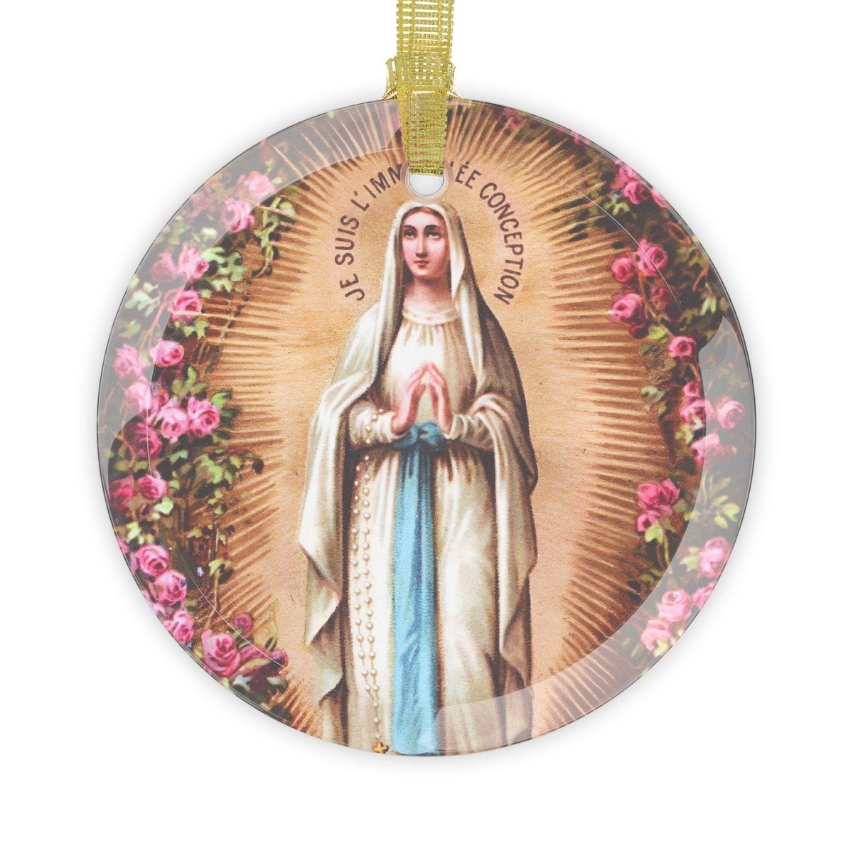 Our Lady of the Immaculate Conception glass ornament — additional product photo
