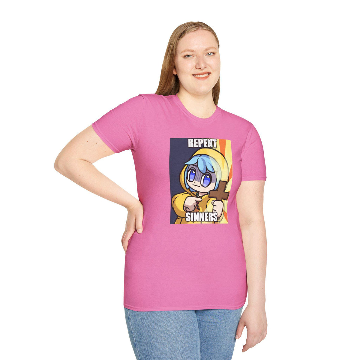 Luce Repent Anime Catholic Tee, 2025 Jubilee Shirt