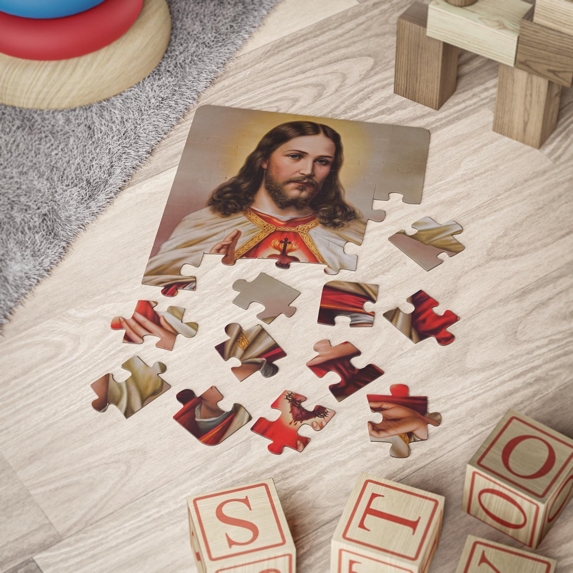 Sacred Heart of Jesus kids' puzzle — Catholic gift from Glory Be Gifts