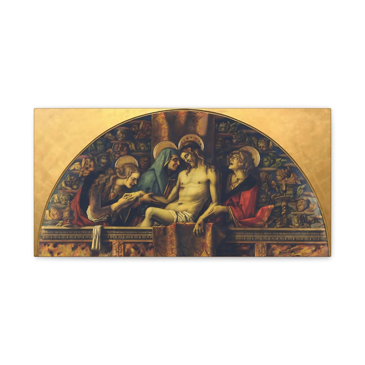 20x10 The Pieta Catholic Canvas Print by Caro Crivelli