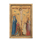 Medieval Crucifixion Printed Canvas from The Crucifixion ca 1390* Catholic Sacred Art featuring Christ and His Mother Mary at the cross