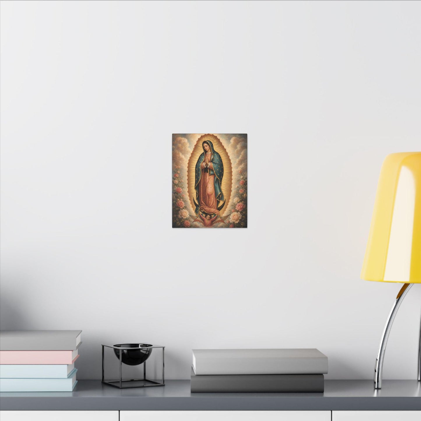 Our Lady of Guadalupe canvas print, traditional Marian devotional wall art — Catholic gift from Glory Be Gifts – view 5