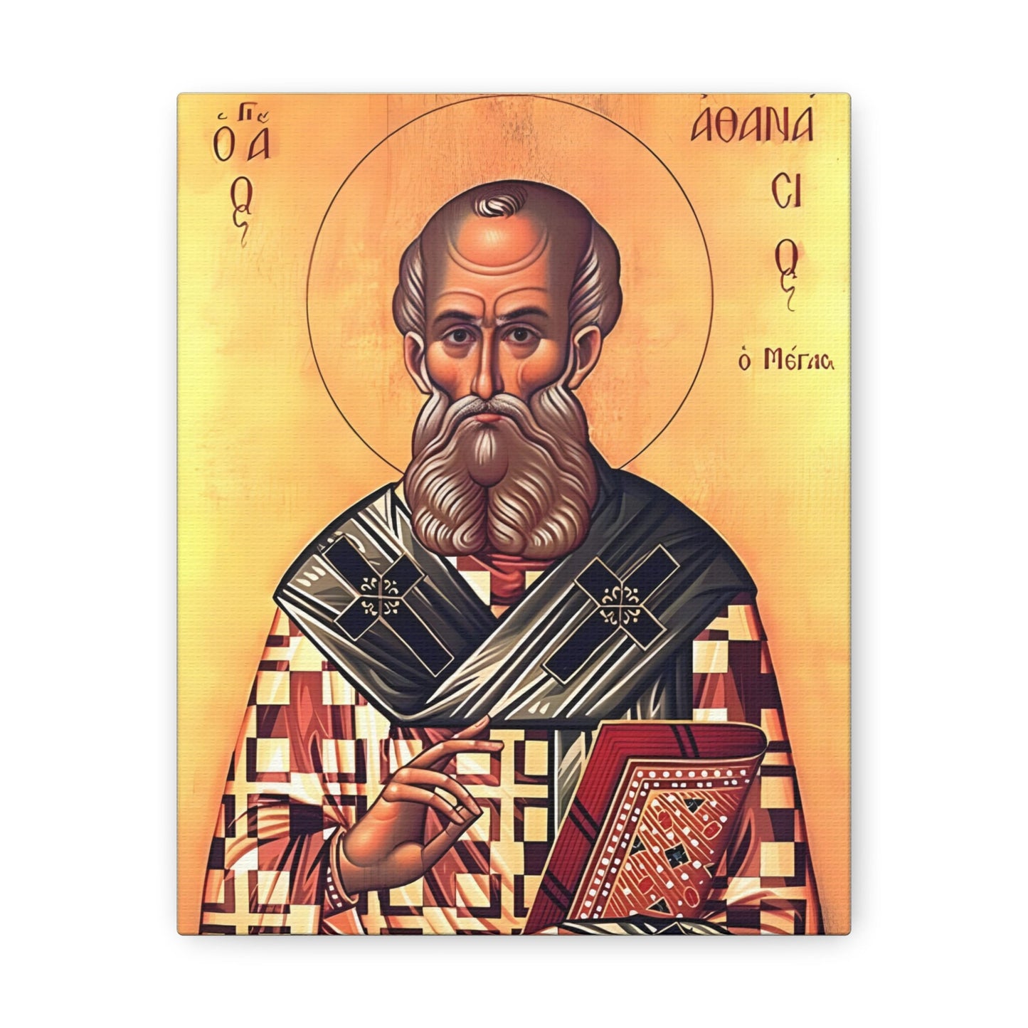 Saint Athanasius Confirmation Gift Canvas | Catholic Wall Art