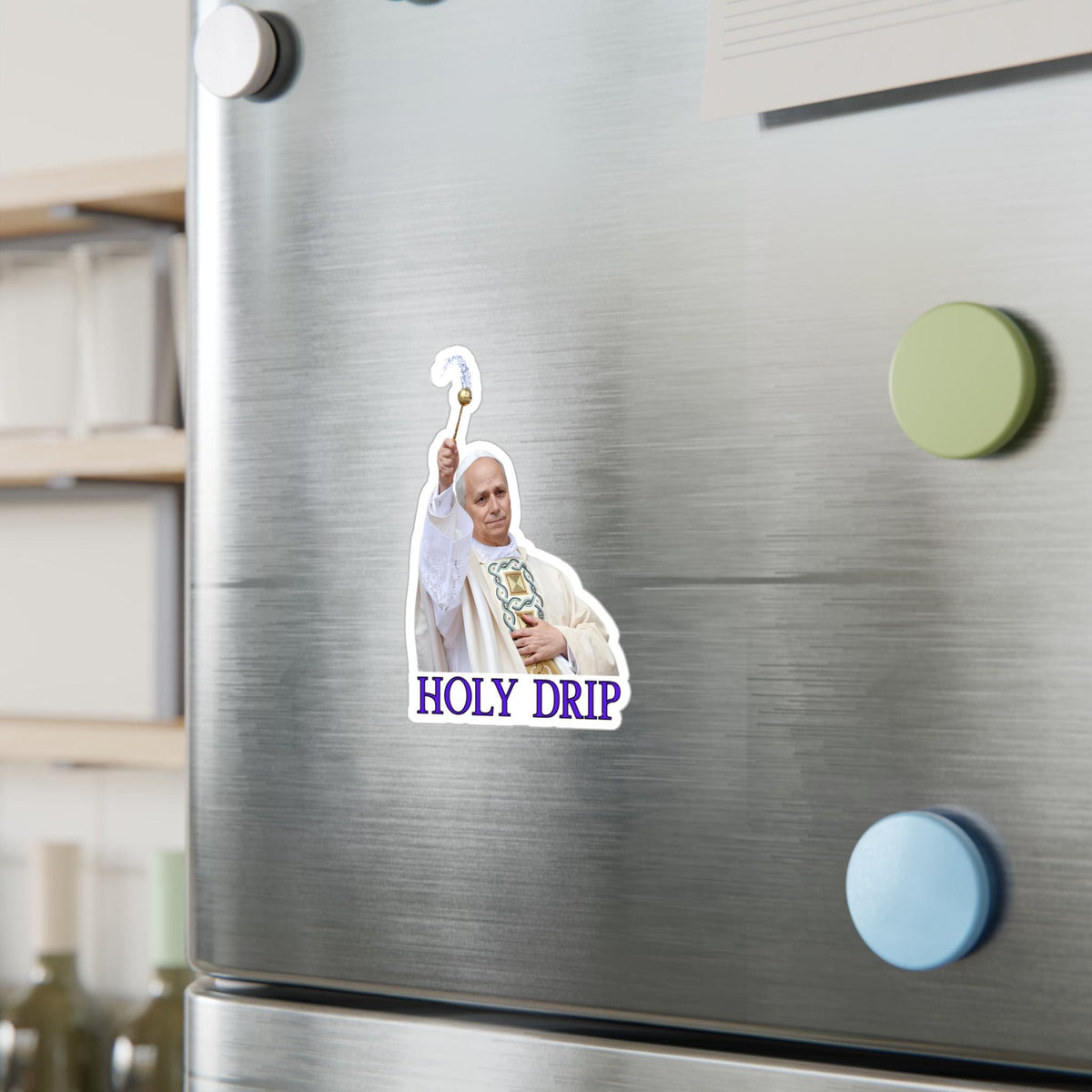 Funny Pope Leo XIV Catholic Sticker, Waterproof tumbler vinyl sticker, religious gift for water bottle,