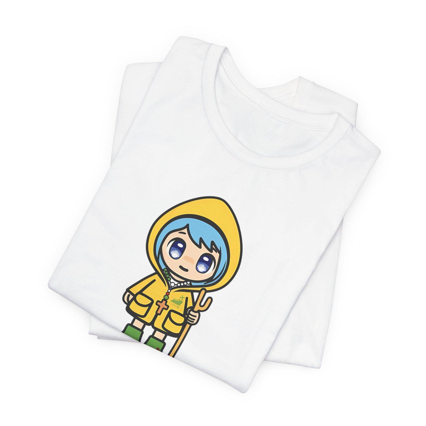 Luce Unisex Tee featuring the Catholic Jubilee Year mascot — Catholic gift from Glory Be Gifts – view 2