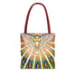 Holy Spirit mosaic tote bag, Pentecost dove artwork shoulder bag — Catholic gift from Glory Be Gifts – view 4