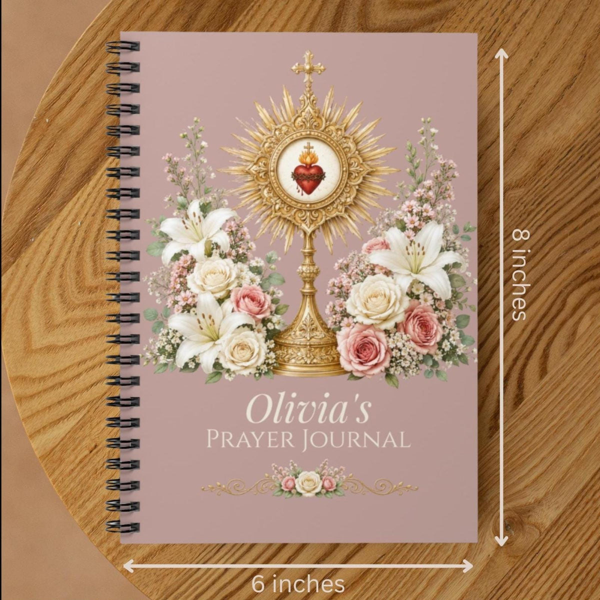 Personalized Sacred Heart Prayer Journal, Catholic Gift