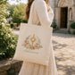 Catholic Tote Bag Adoremus Monstrance, Eucharistic Adoration Canvas Tote