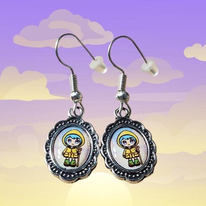 Luce Anime Dangle Earrings | Catholic Hook Earring Gift