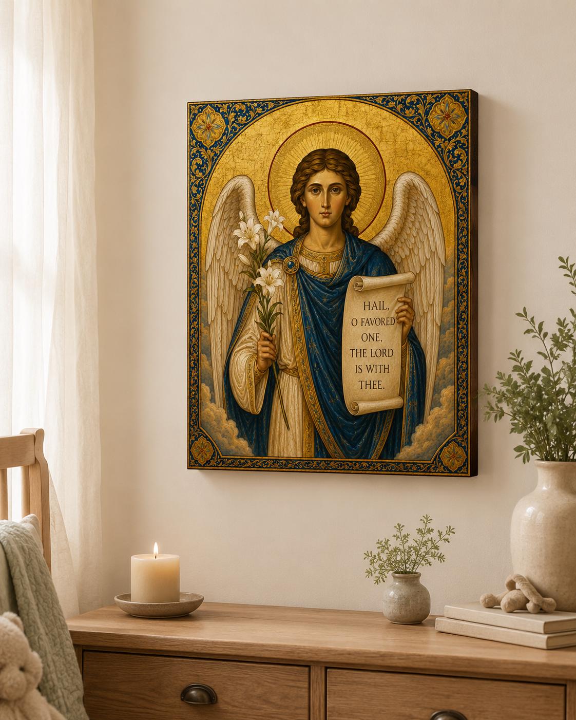 Four Archangels Canvas Wall Art Set, Catholic Icon Print
