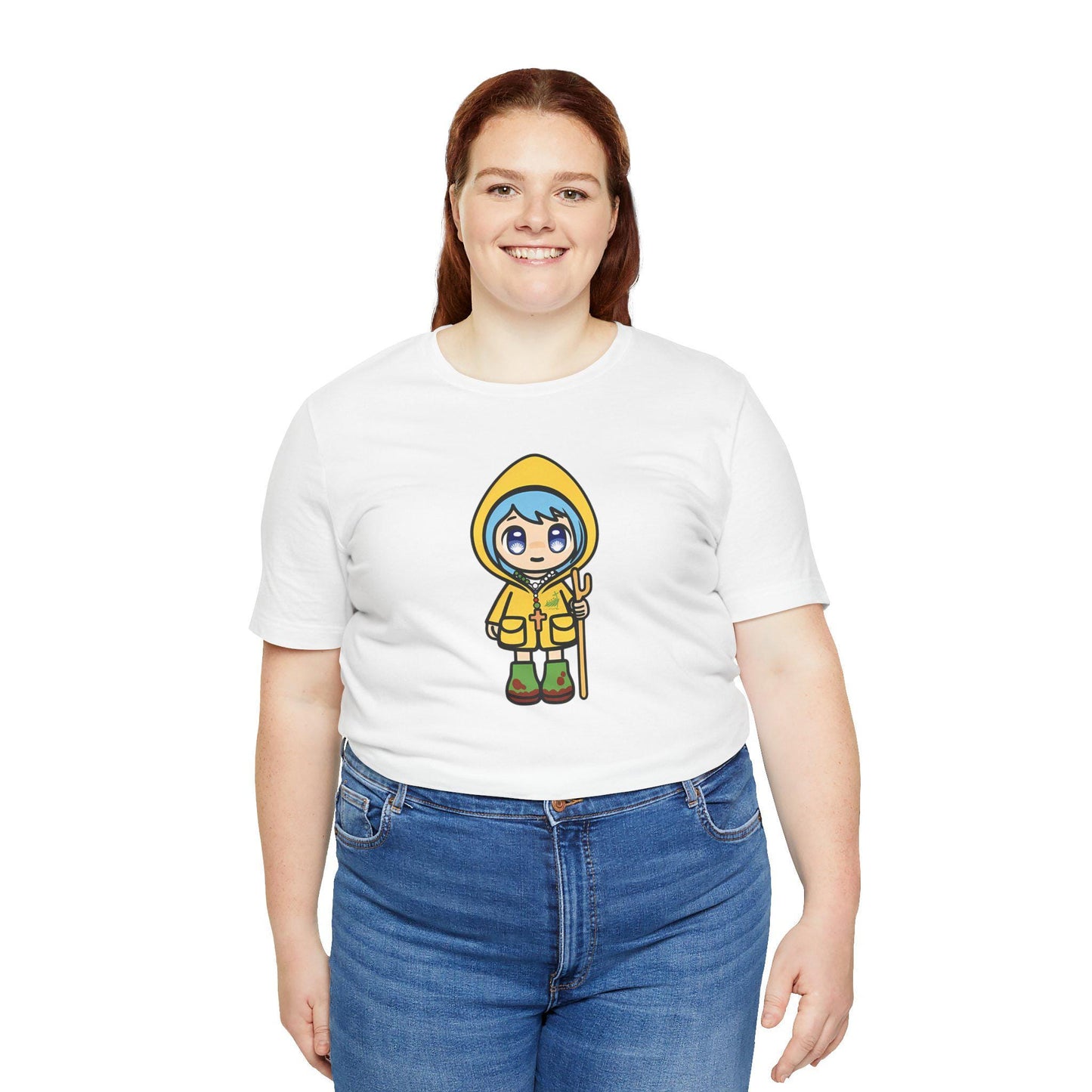 Luce Unisex Tee, Catholic Jubilee Mascot