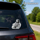 Jesus Comforting the Suffering Soul vinyl sticker, sacred art sketch by Brian Kelliher — Catholic gift from Glory Be Gifts – view 3