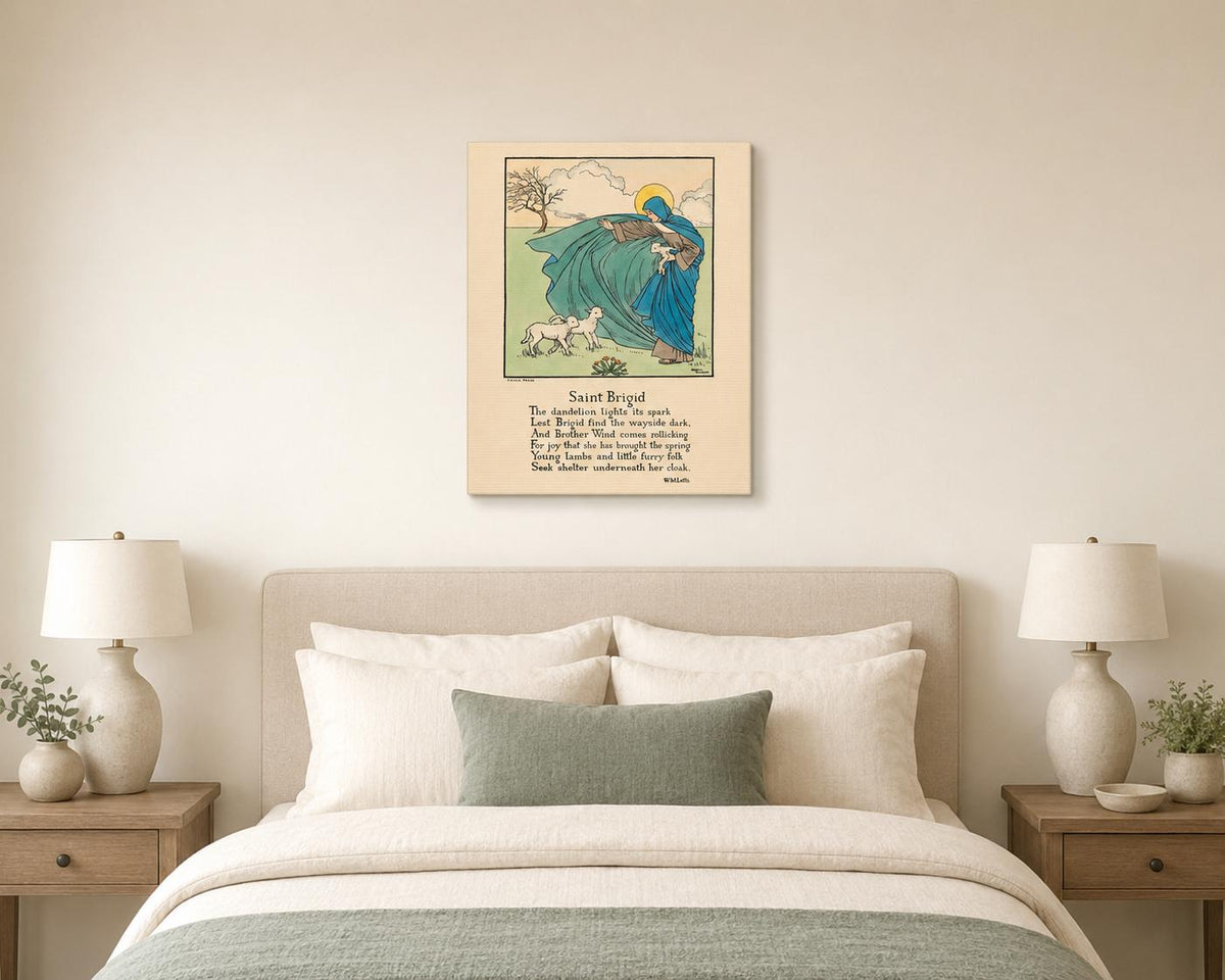 Saint Brigid Catholic Wall Art, Confirmation Gift