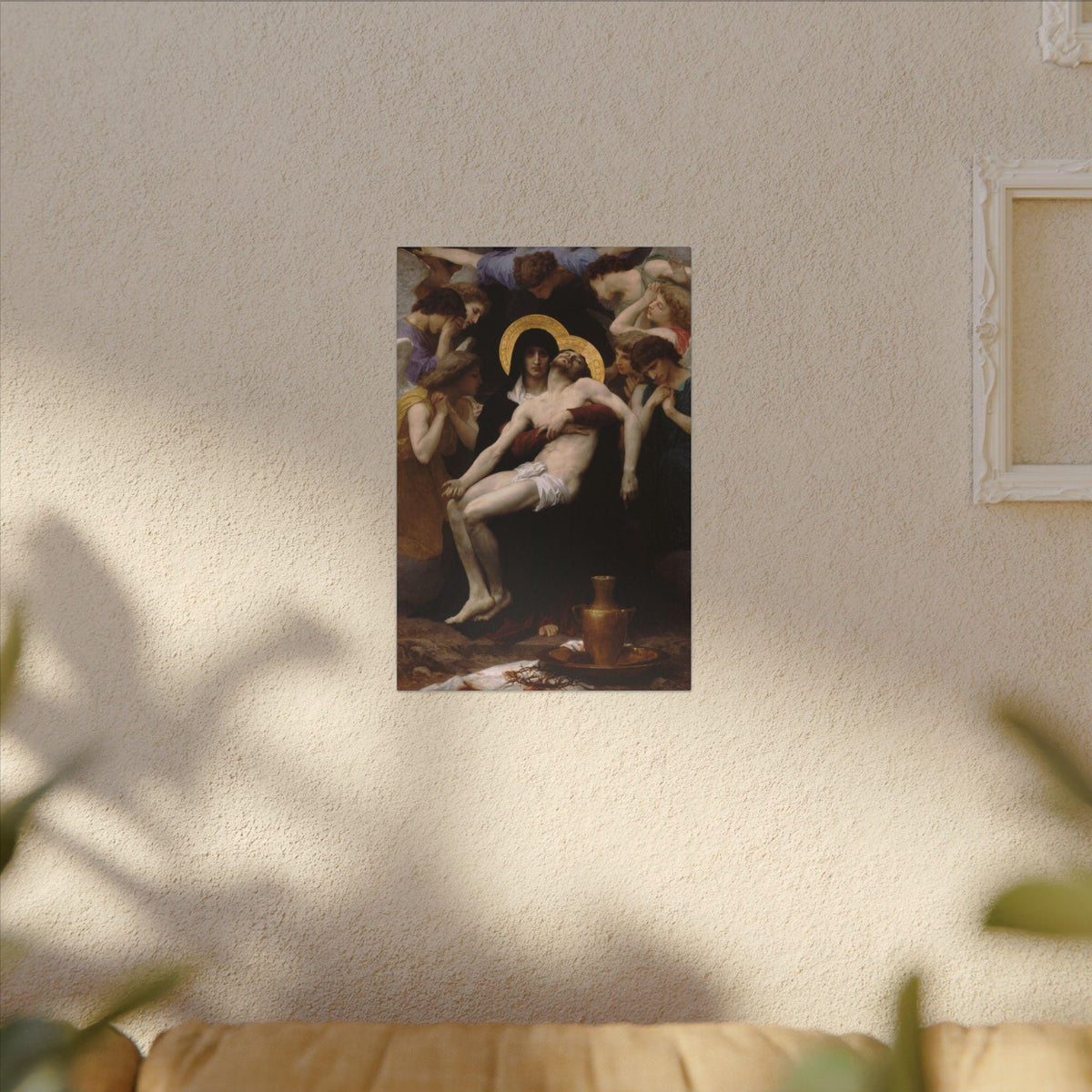 Pietà stretched matte canvas print, the sorrows of Mary at the crucifixion — Catholic gift from Glory Be Gifts – view 4