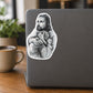 Jesus Comforting the Suffering Soul vinyl sticker, sacred art sketch by Brian Kelliher — Catholic gift from Glory Be Gifts – view 2
