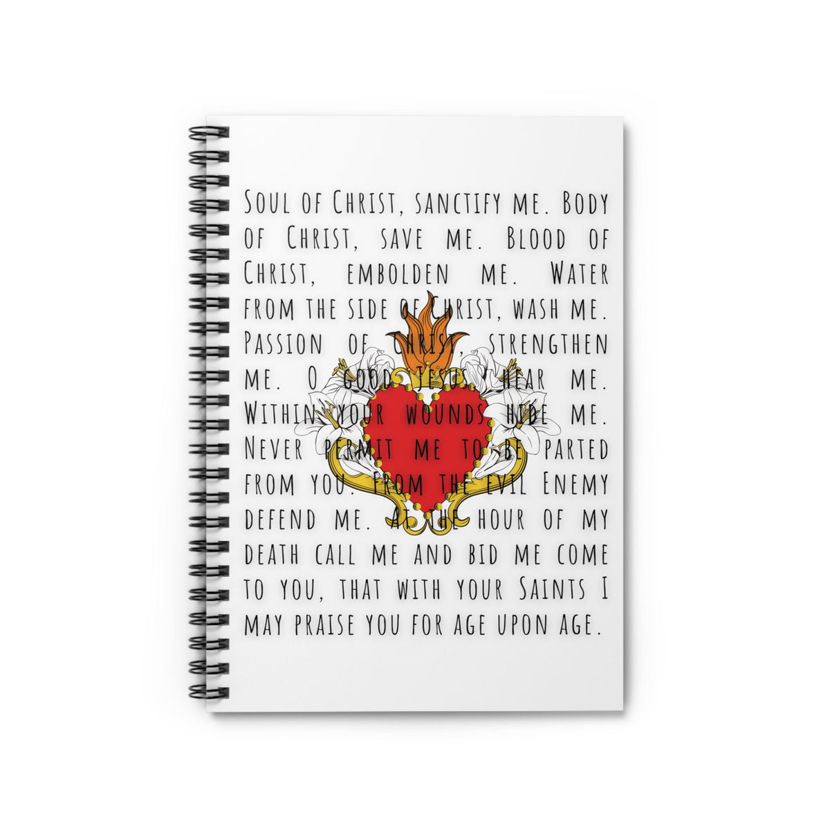 Anima Christi Catholic Prayer Journal Notebook