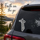 Catholic Crucifix Sticker Jesus Christ Pope JPII Ars Deo Sacred Art by Brian J Kelliher Vinyl Decal Catholic Gift Car Laptop Waterbottle