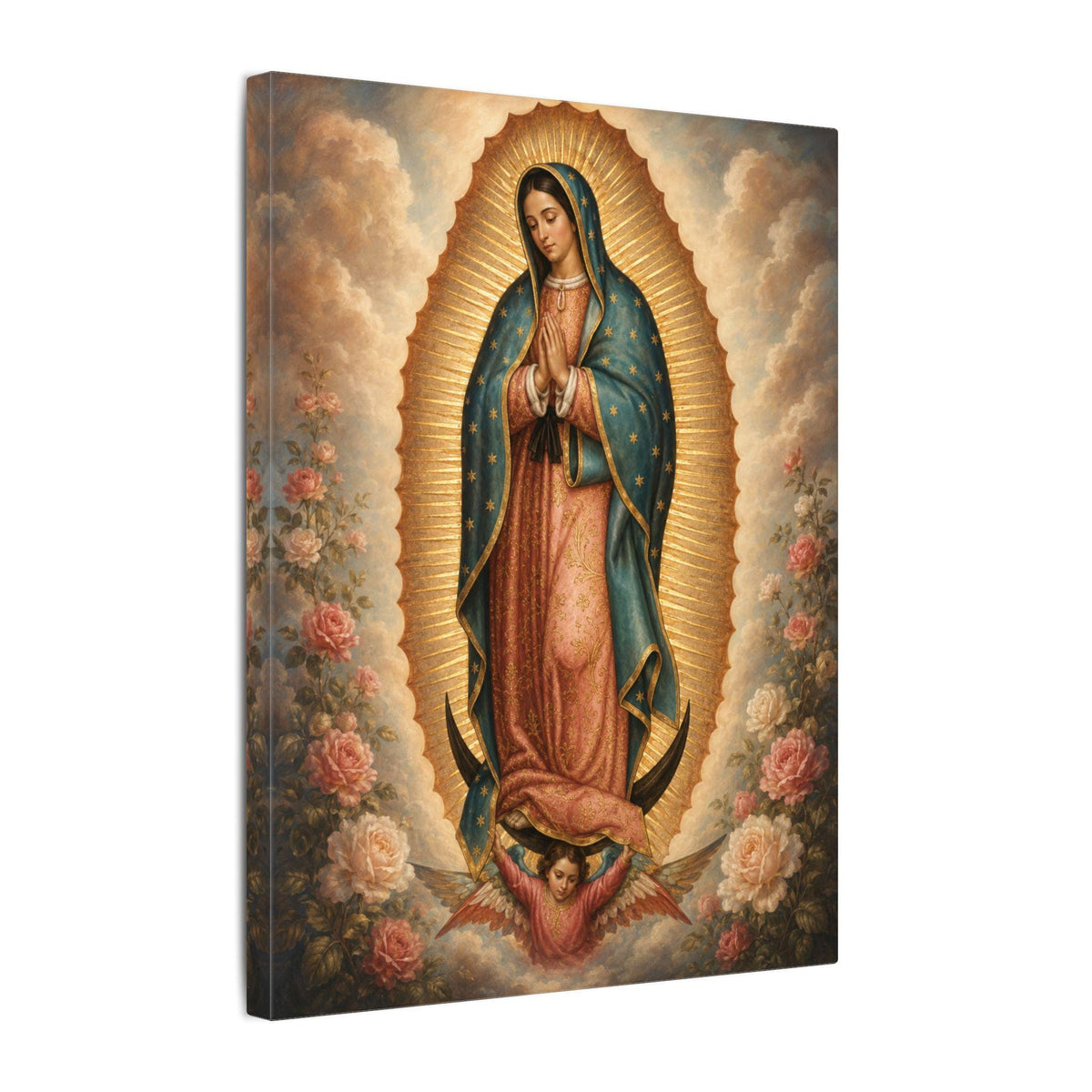Our Lady of Guadalupe Canvas Print, Marian Devotional Art