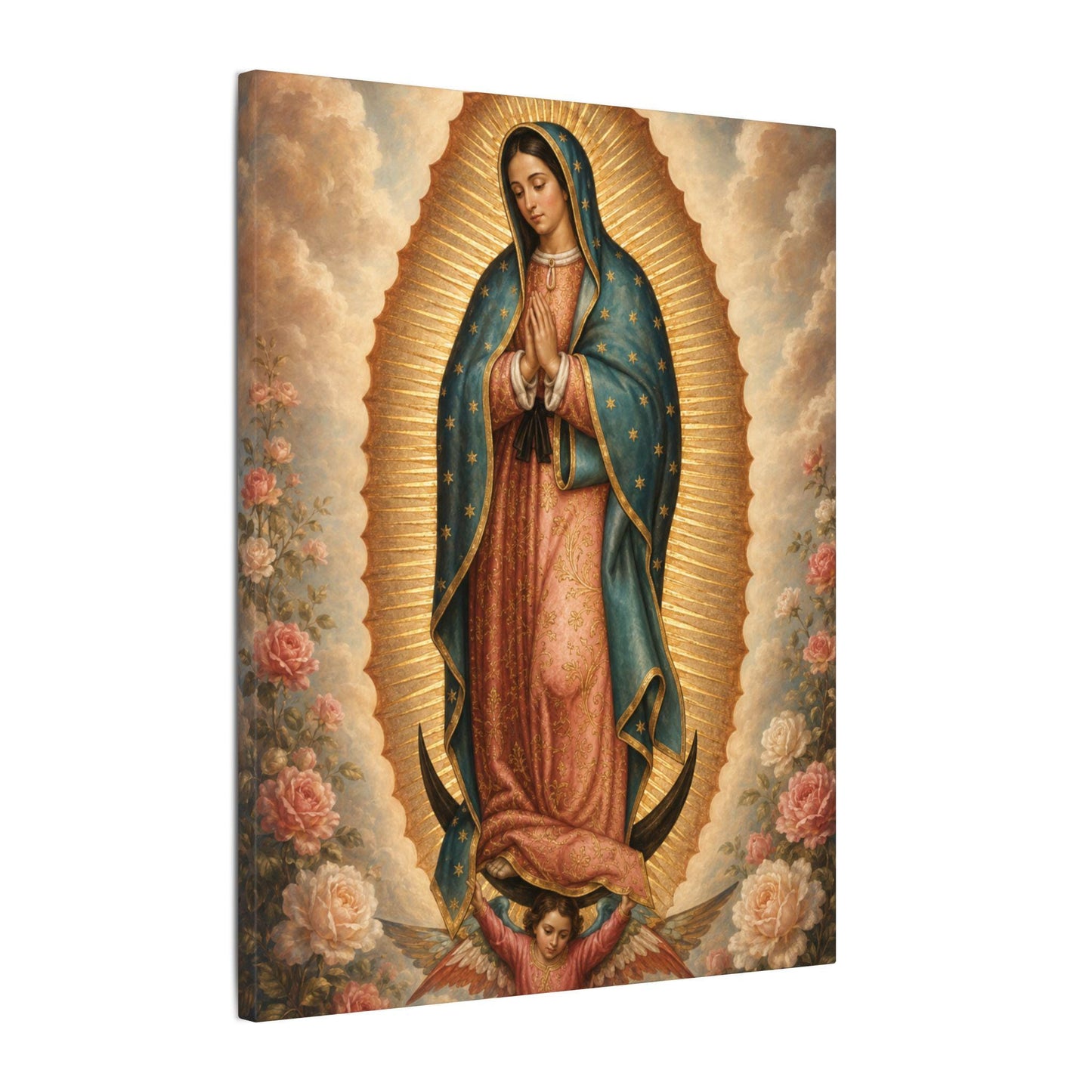 Our Lady of Guadalupe Canvas Print, Marian Devotional Art