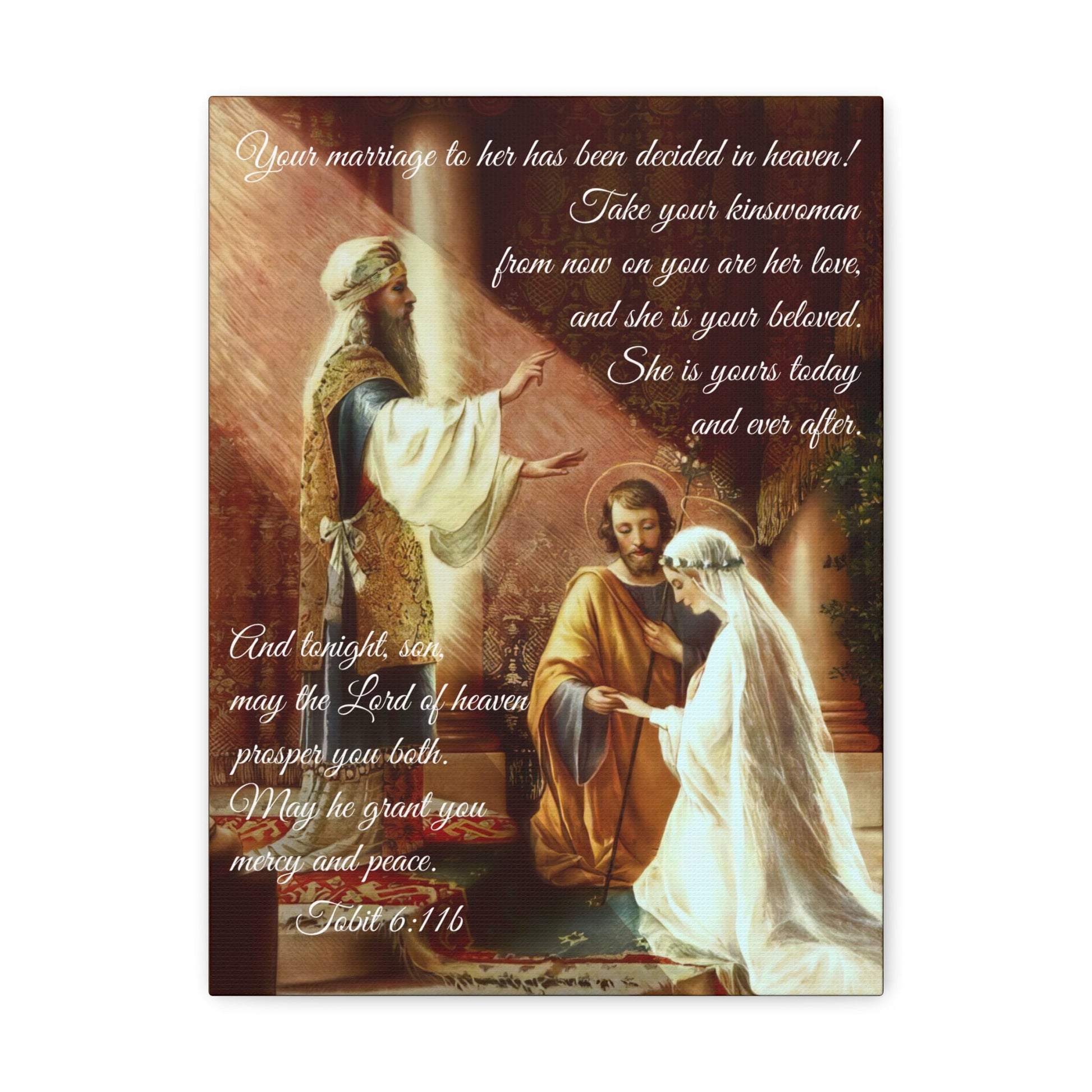 Catholic wedding gift canvas — Catholic gift from Glory Be Gifts