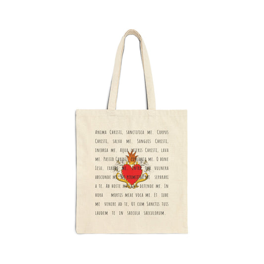 Anima Christi prayer tote bag — Catholic gift from Glory Be Gifts