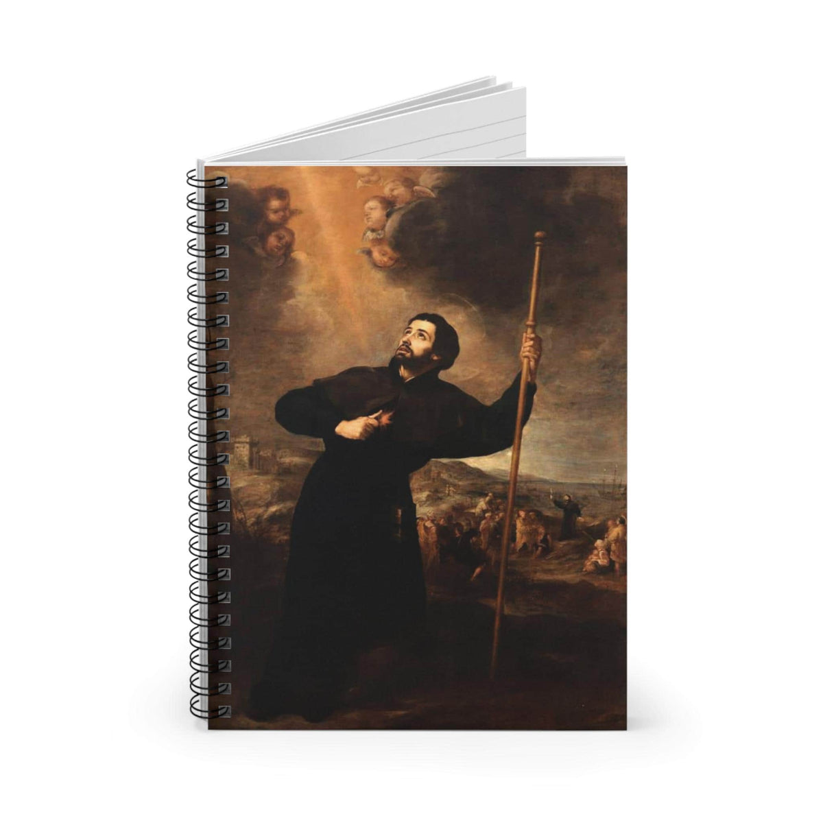 Saint Francis Xavier Confirmation journal, ruled Catholic adoration notebook — Catholic gift from Glory Be Gifts