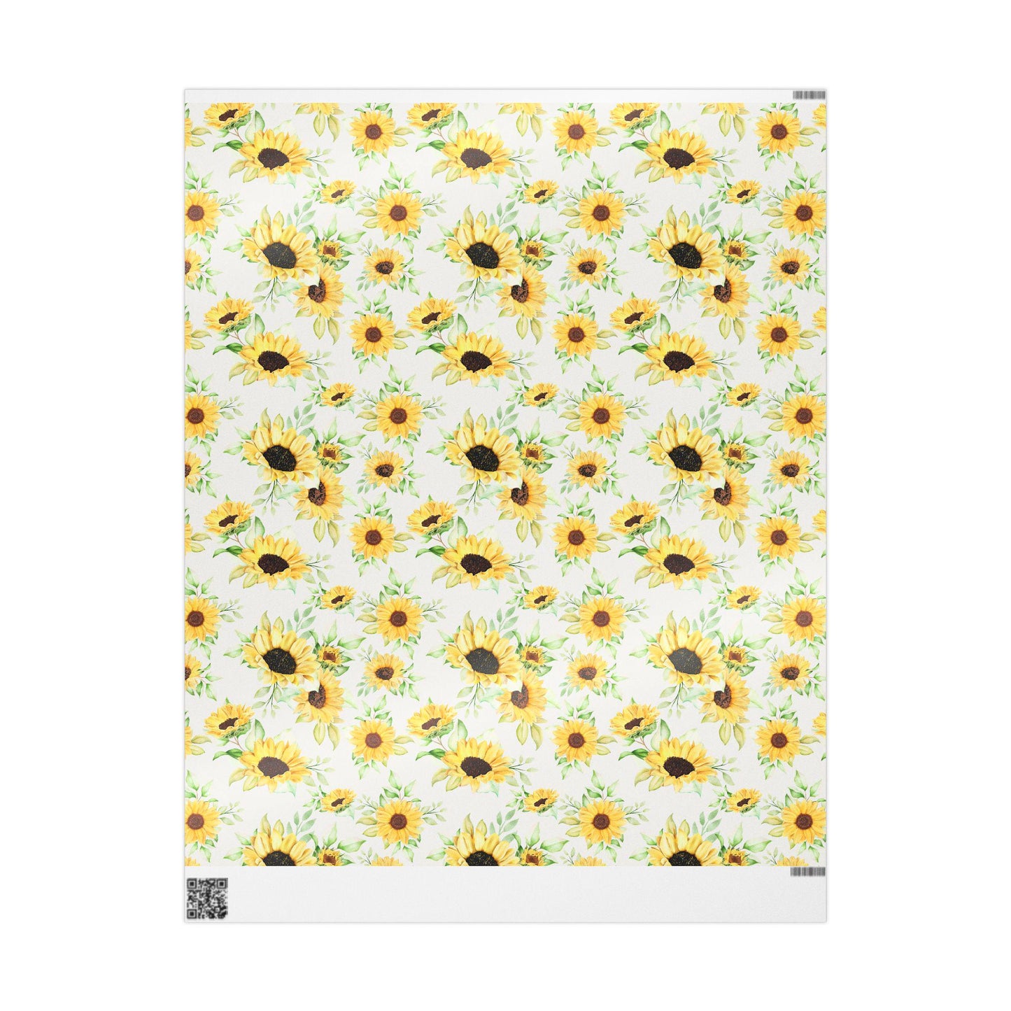 Sunflower pattern Christmas gift wrap roll, floral holiday wrapping paper — from Glory Be Gifts – view 2