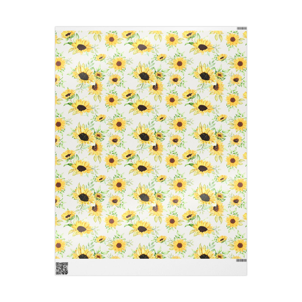 Sunflower pattern Christmas gift wrap roll, floral holiday wrapping paper — from Glory Be Gifts – view 2