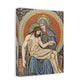 Pietà mosaic canvas print of Jesus and Mary, tile-style Catholic wall art — Catholic gift from Glory Be Gifts