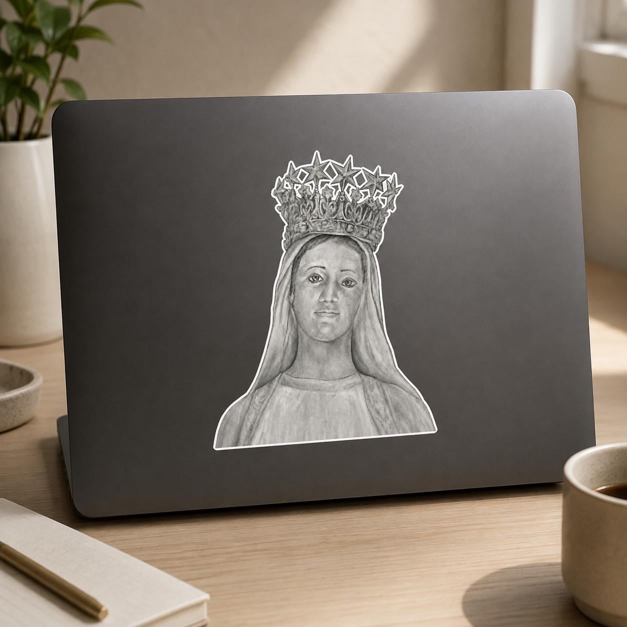 Our Lady of Champion sticker, Our Lady of Good Help Marian apparition art — Catholic gift from Glory Be Gifts – view 5