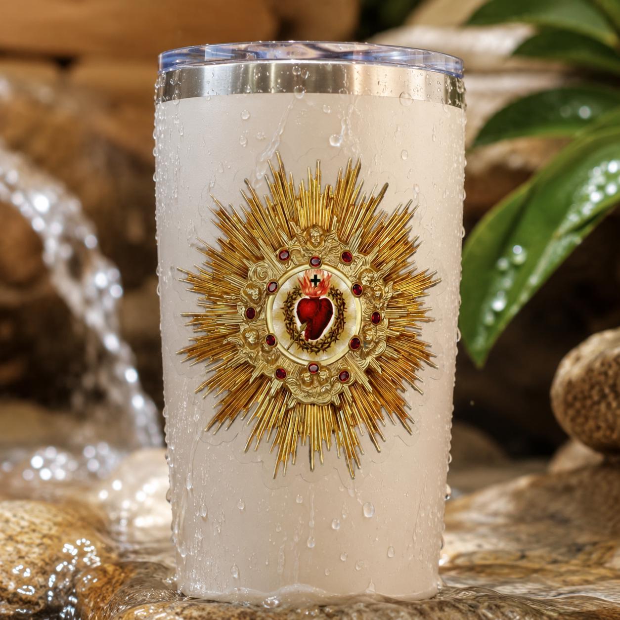 Sacred Heart of Jesus Sticker – Catholic Car Decal & Water Bottle Sticker
