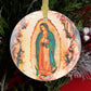Our Lady of Guadalupe Catholic Glass Christmas Ornament, Mary Queen of Heaven Christmas Tree Trimming, Patronnes of America