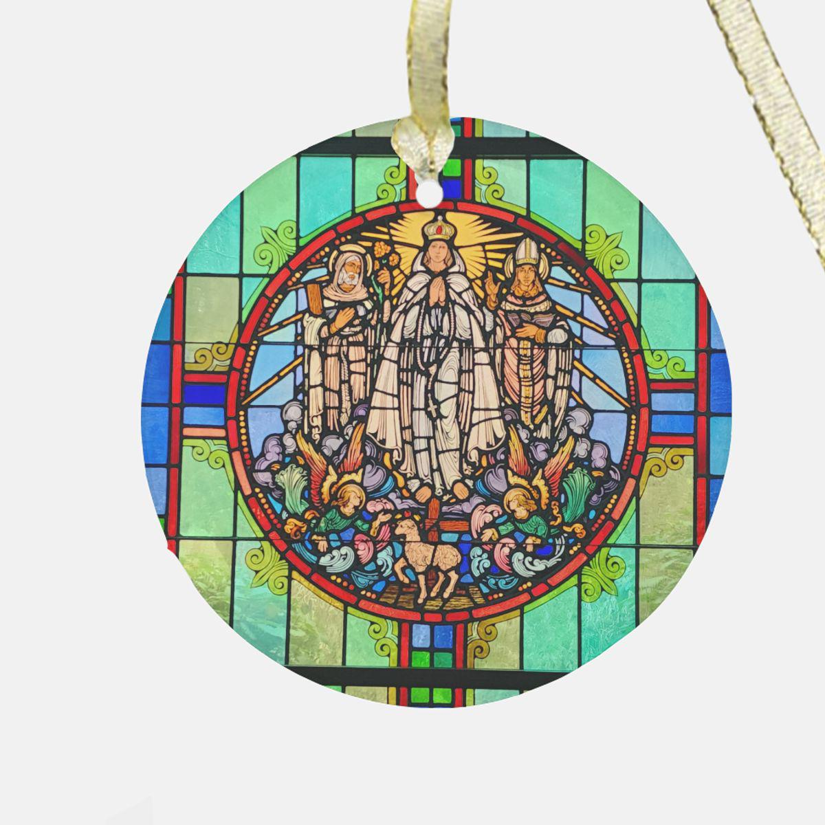 Our Lady of Knock Stained Glass Christmas Ornament