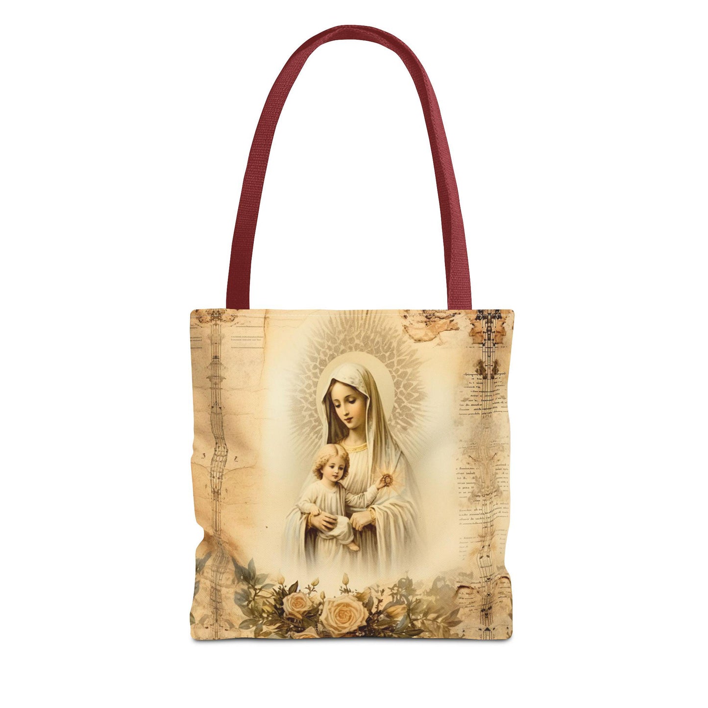Virgin Mary Tote Bag, Catholic Gift for Women, Religious Shoulder Bag, Our Lady Canvas Tote, Christian Faith Gift, Church Bag for Her