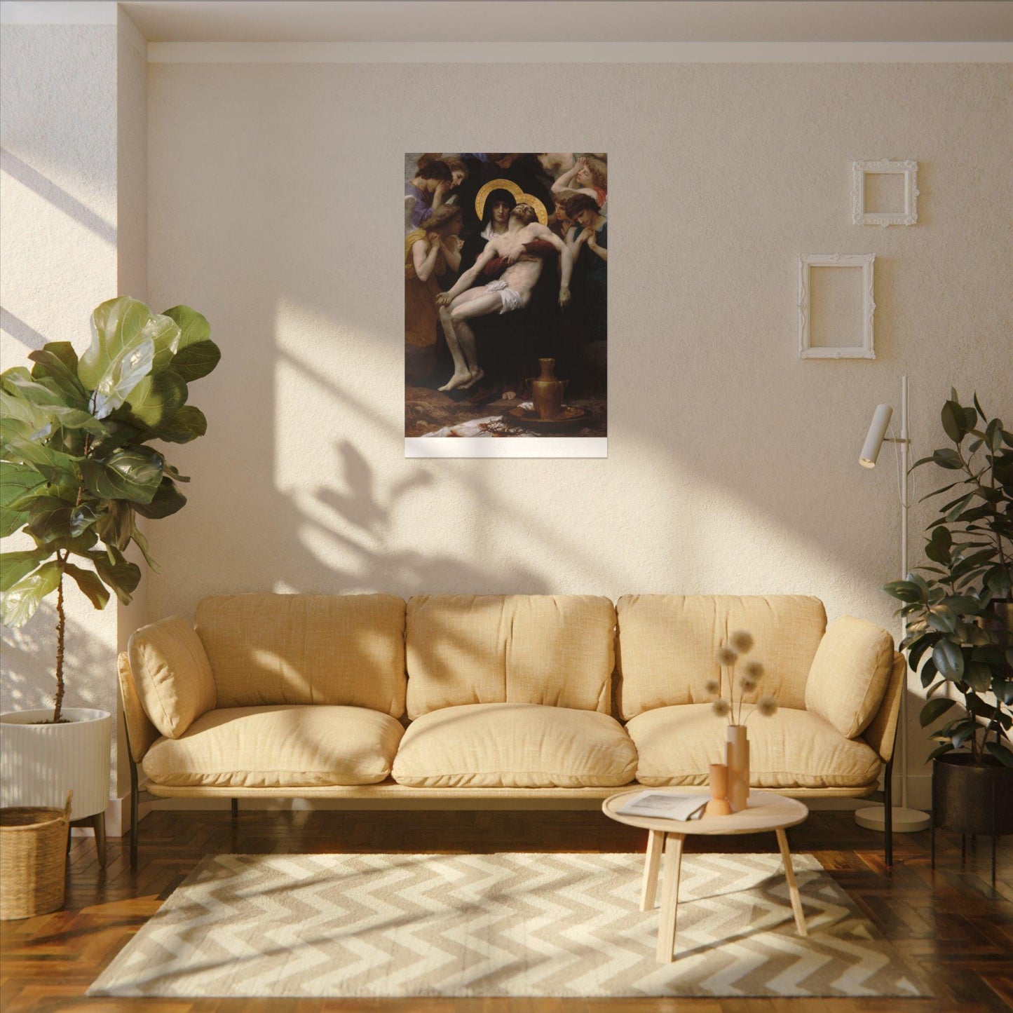 Pietà stretched matte canvas print, the sorrows of Mary at the crucifixion — Catholic gift from Glory Be Gifts – view 3