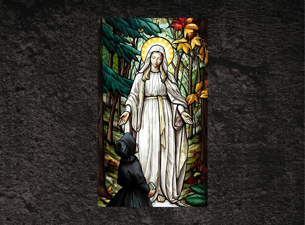 Our Lady of Champion Stained Glass Print | Catholic Canvas