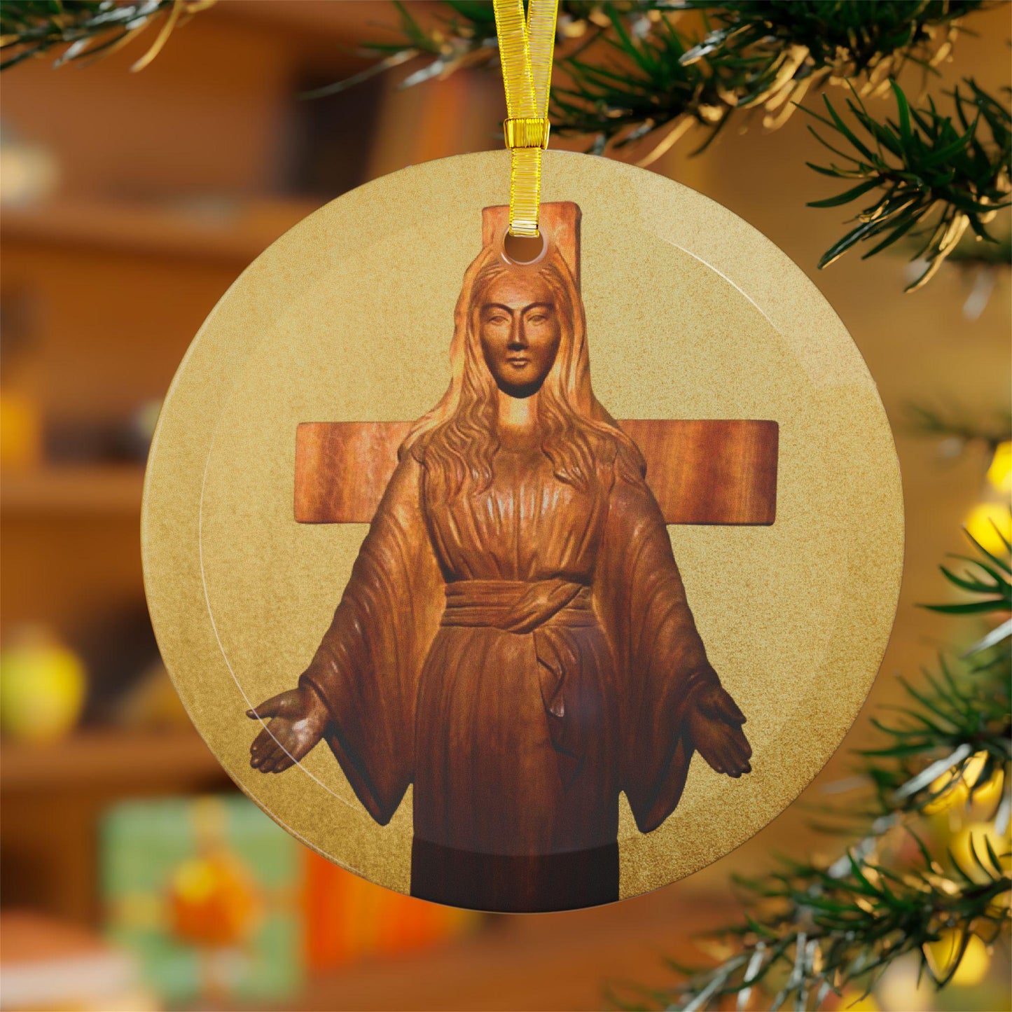 Our Lady of Akita Catholic Christmas Ornament