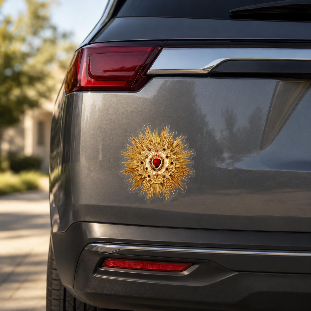 Sacred Heart of Jesus Sticker – Catholic Car Decal & Water Bottle Sticker