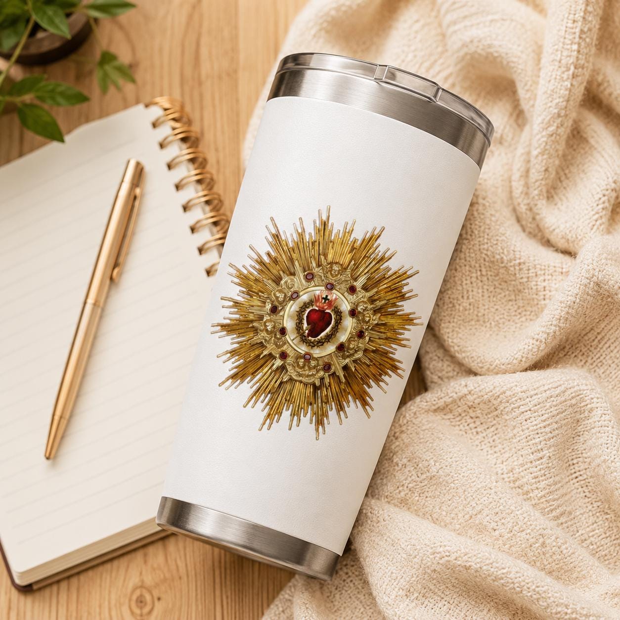 Sacred Heart of Jesus Sticker – Catholic Car Decal & Water Bottle Sticker