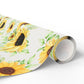 Sunflower pattern Christmas gift wrap roll, floral holiday wrapping paper — from Glory Be Gifts – view 3