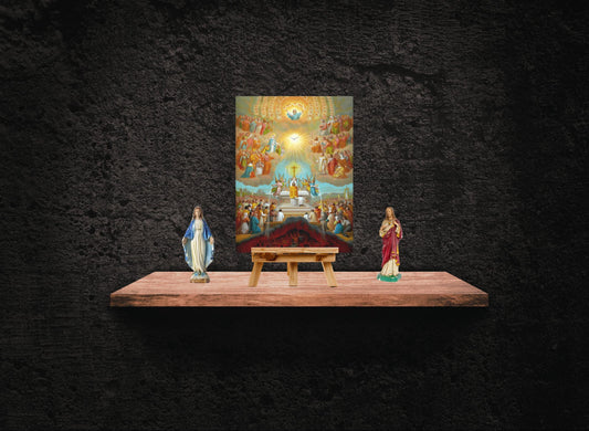 Communion of Saints Canvas, Catholic Mass Art, Holy Souls