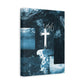 Inspirational Wall Art Canvas, Jesus Decoration, Christian Home Decor, Blue Ocean Design, Religious Gift